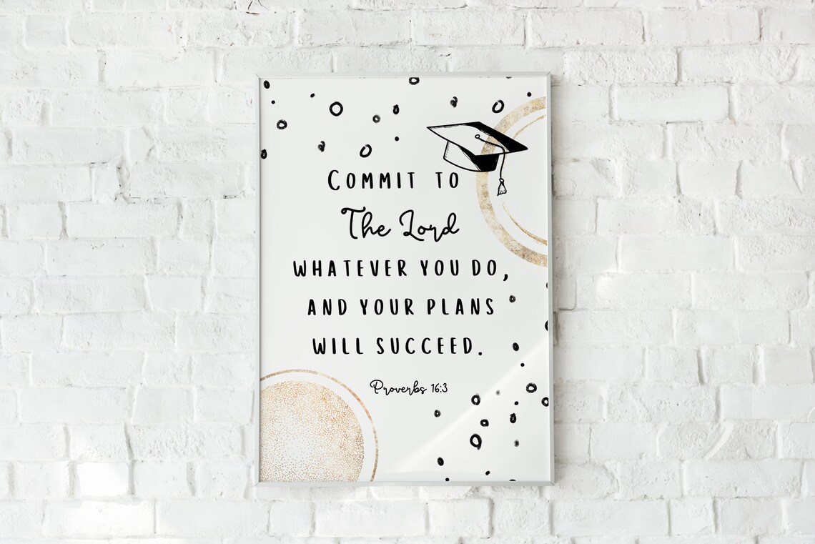 Seminary Graduation Print. LDS Graduation Printable Scripture. Etsy