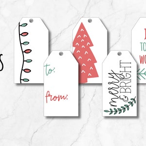 Holiday Printable Gift Tags, Holiday Packaging, Holiday Gift Tags ...
