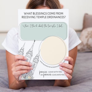 What Blessings Come from Receiving Temple Ordinances? July 24th Printable Lesson Worksheet AND Handout. Come Follow Me.