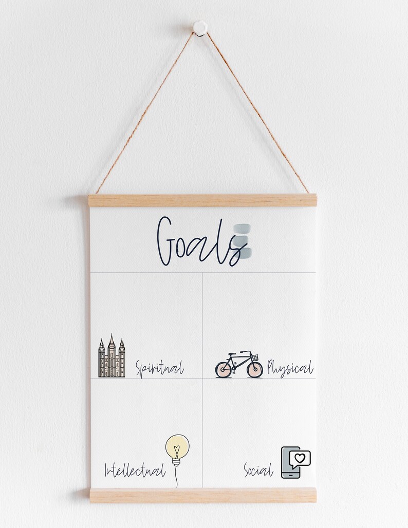 Four Goals Printable NEW VERSION. Spiritual, Physical, Intellectual