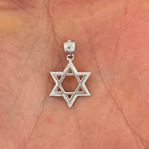 Star of David Pendant Charm 925 Sterling Silver Jewish Jewelry