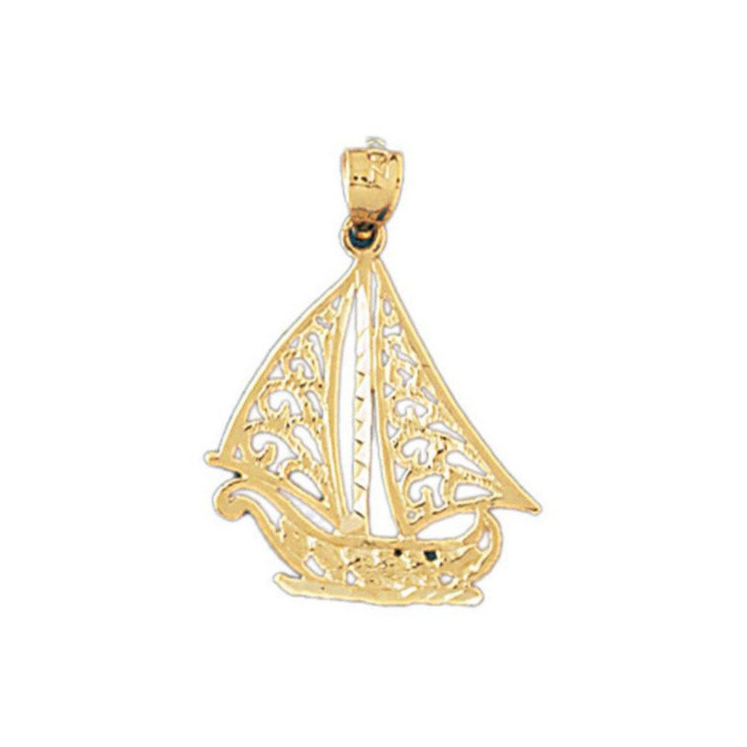 Silbot Pendnt Chrm 14 Krt Yellow Gold T 1stDibs