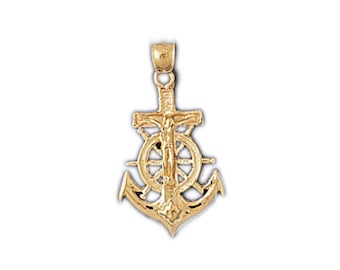14k Mariners Cross - Etsy