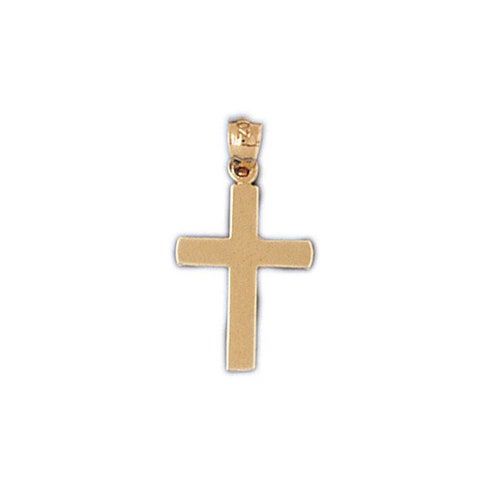 14k Solid Gold Cross Pendant Religious Pendant Necklace Charm - Etsy