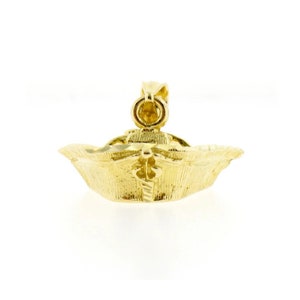 14k Solid Yellow Gold Pendant Medical Hat Doctor Nurse Necklace Charm