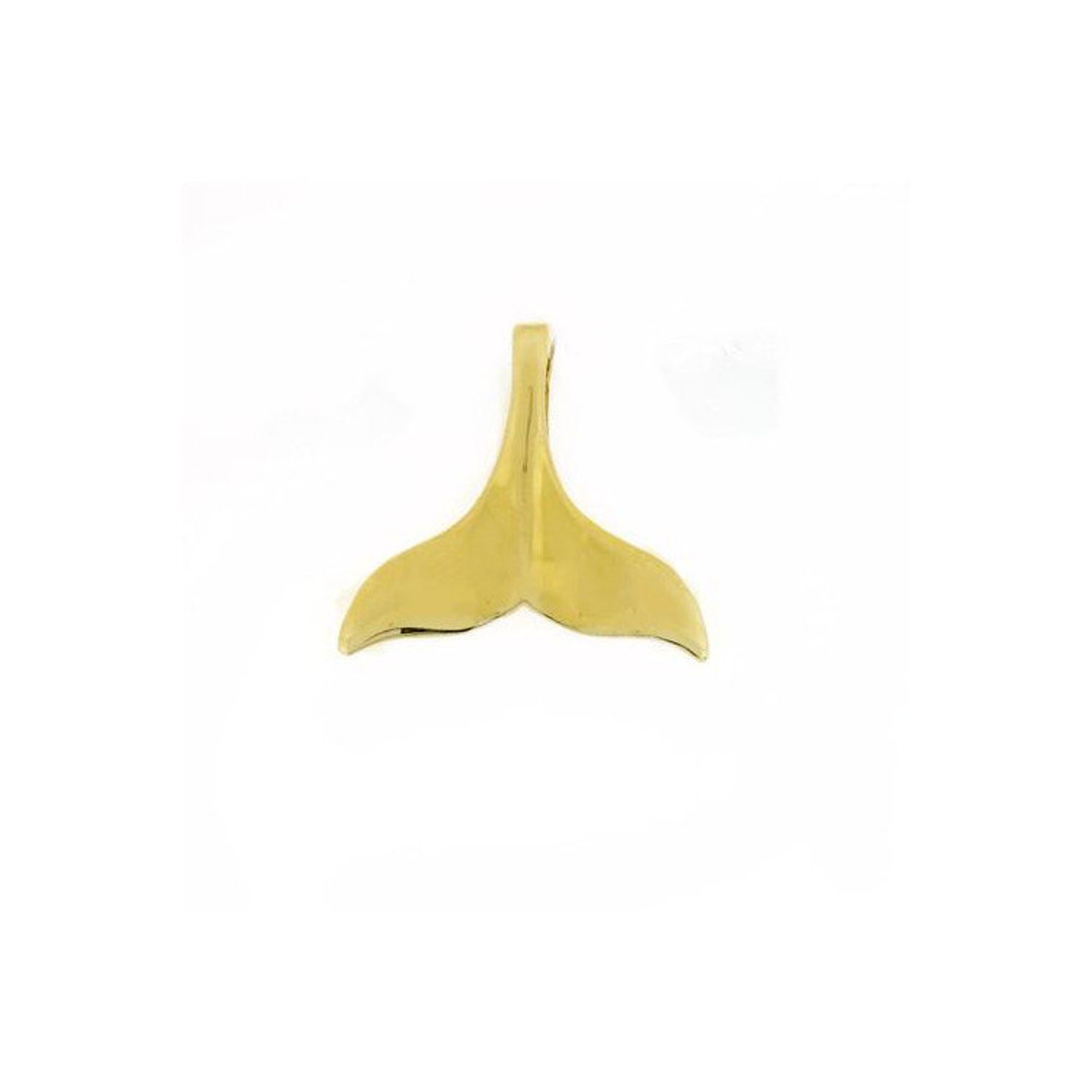 14K Solid Yellow Gold Whale Tail Pendant Necklace – Mermaid & Ocean Charm For Women, Gift Ready - View #8