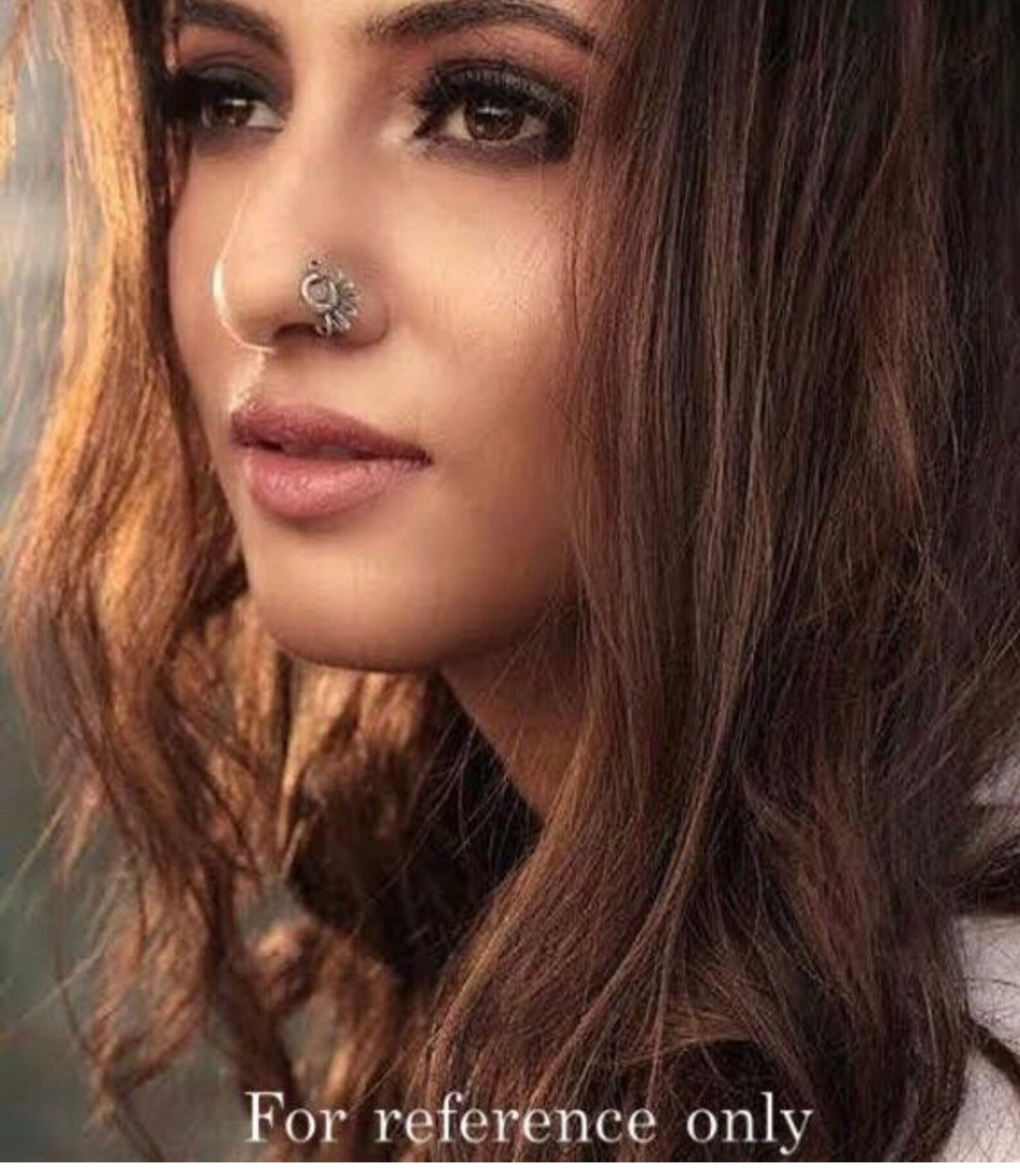 Silver Nose Ring/Press Nose ring/No piercing/Nath/Indian Etsy