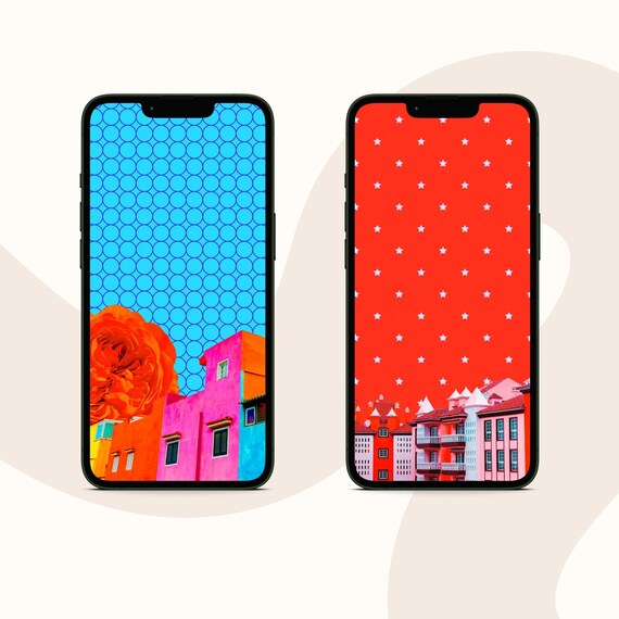 2 Aesthetic Collage Phone Wallpapers Smartphone Background Etsy