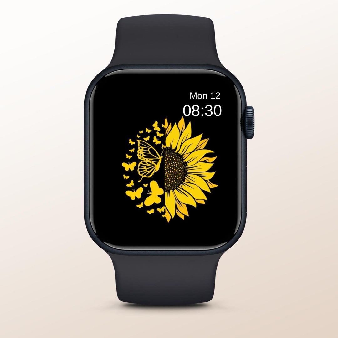 Daisy Butterfly Watch Face Wallpaper Custom Smartwatch Etsy