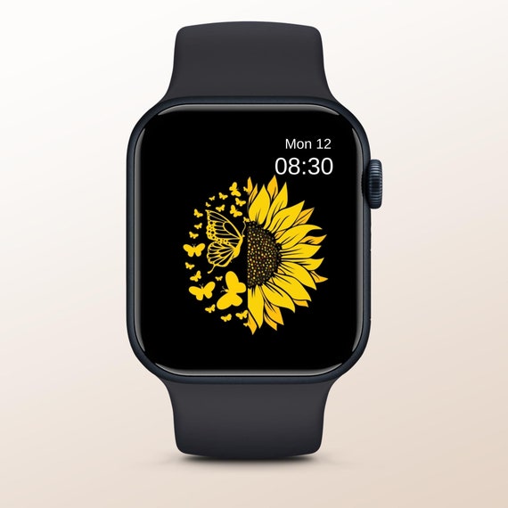 Daisy Butterfly Watch Face Wallpaper Custom Smartwatch Etsy