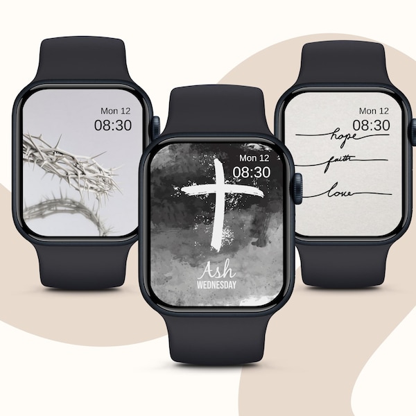 3 Christian Watch Face Wallpapers for Apple Watch, Galaxy watch, Fitbit | Apple Watch Face Christian | Custom Watch Cadran Background