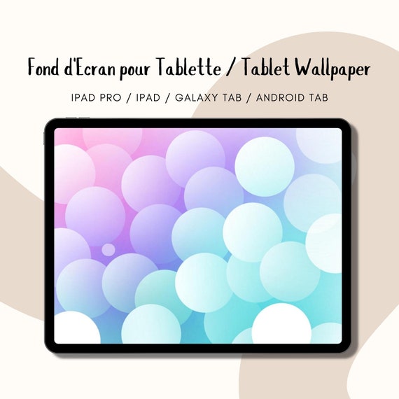 Rainbow Bubbles Tablet Wallpaper Aesthetic Ipad Wallpaper Etsy