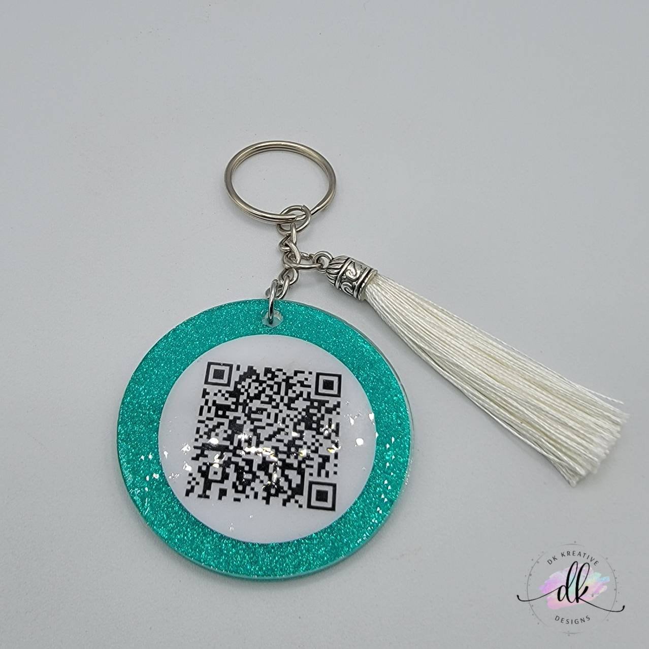 QR Code Keychain Business Cards Keychain Personalized Etsy