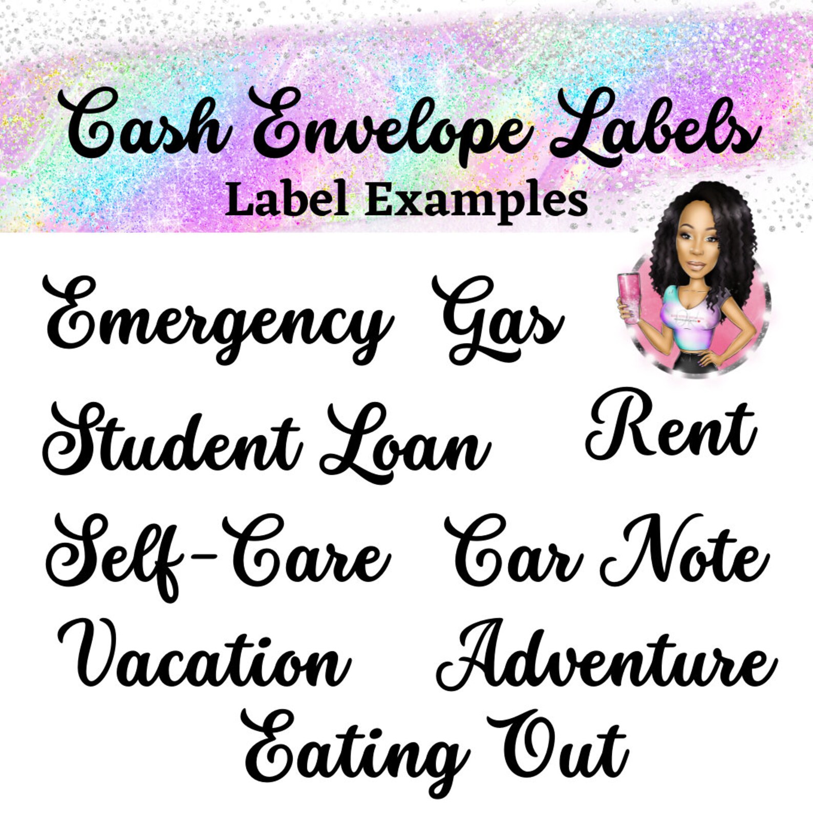 Budget Envelope Labels Custom Labels Vinyl Decals Cash Etsy
