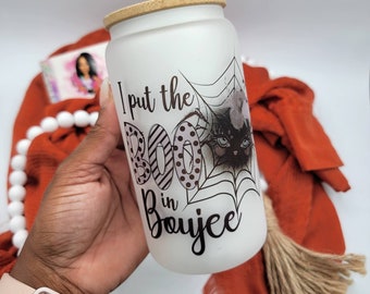 Halloween Tumbler, I Put The Boo In Boujee, Halloween Birthday Gifts, 21st Birthday Gift for her, Bestfriend Gifts