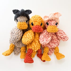 MADE TO ORDER Della Duck  - duck snuggler - baby gift  - Duck -mallard - duck lovey -toddler gift -crochet lovey - crochet snuggler