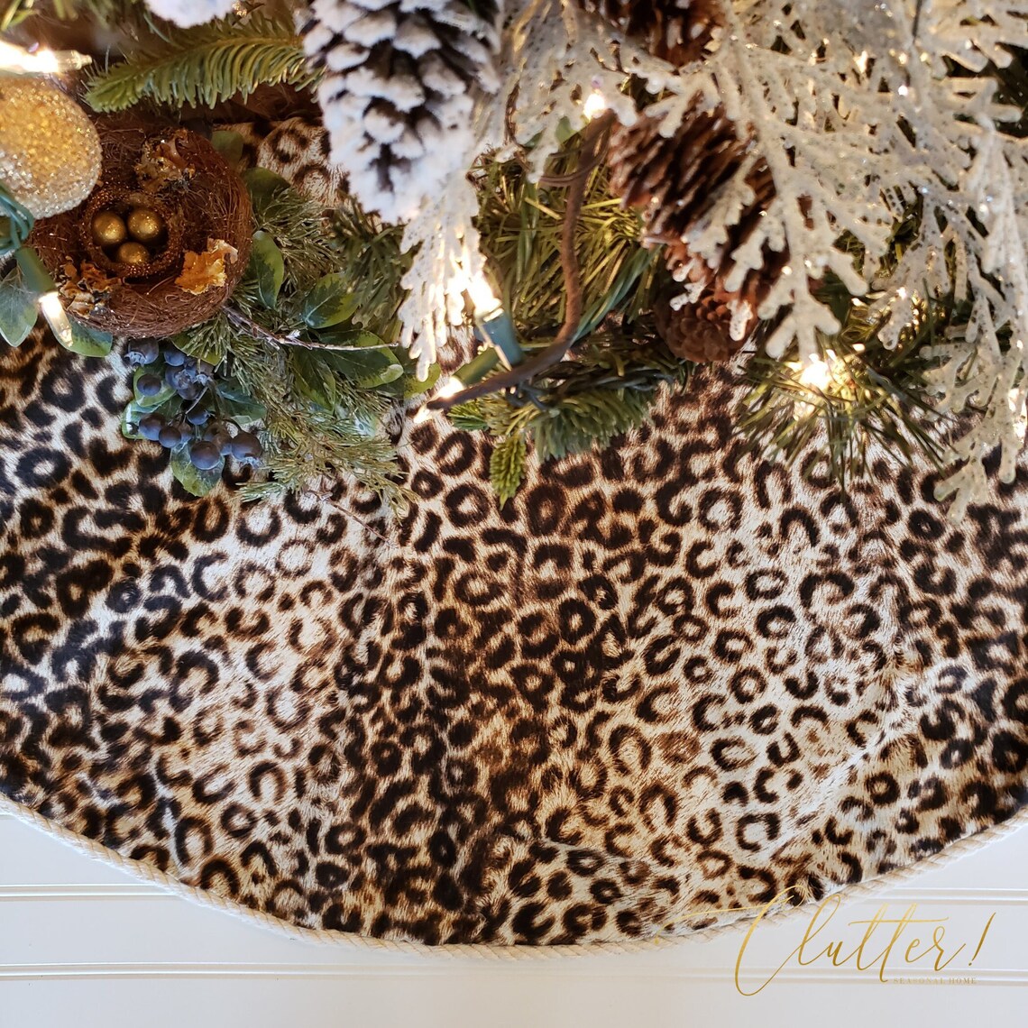 Leopard Christmas Tree Skirt 