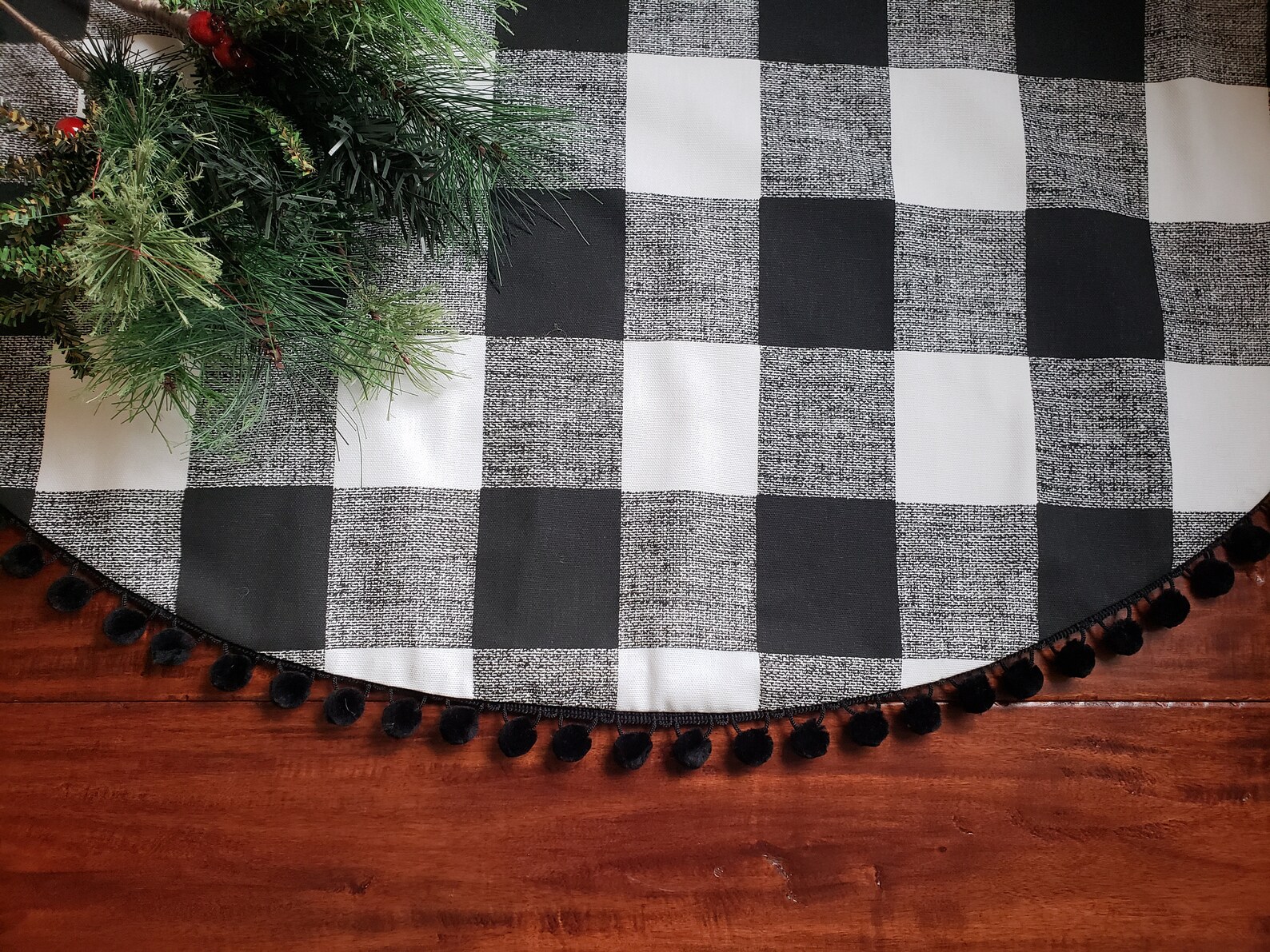 buffalo print tree skirt