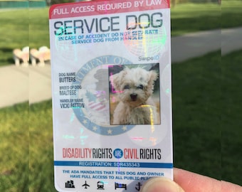 real service dog tags