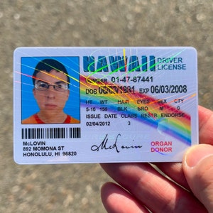 McLovin ID Karte aus dem Film Superbad mit Hologramm