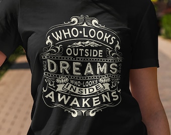jung quote shirt, spiritual shirt, mental health shirt, yoga lover shirt, meditation shirt, mindfulness shirt, gift for her, mindful shirt