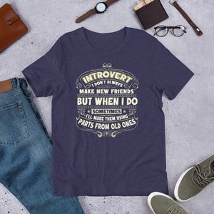 Introvert shirt, funny introvert t shirt, gift for introvert, antisocial shirt, gift for old friend, social anxiety shirt, anxiety shirt bild 5