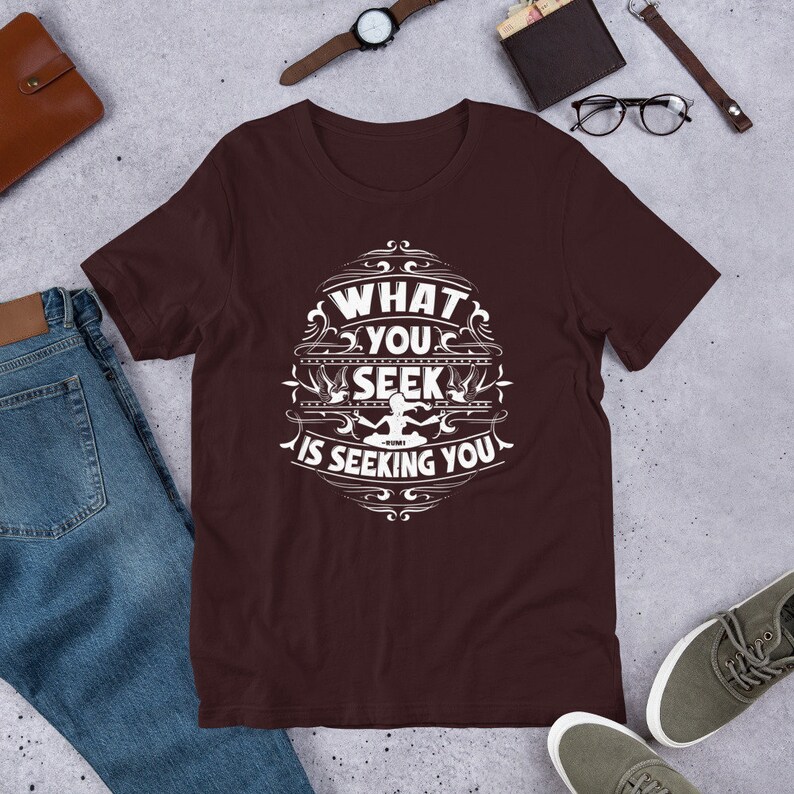 meditation shirt, meditation t shirt, zen shirt, inspirational shirt, rumi shirt, yoga shirt, mindfulness shirt, gift for yoga lover bild 4