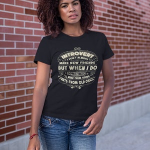 Introvert shirt, funny introvert t shirt, gift for introvert, antisocial shirt, gift for old friend, social anxiety shirt, anxiety shirt bild 3