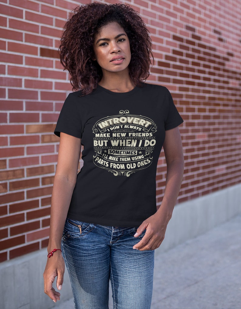 Introvert shirt, funny introvert t shirt, gift for introvert, antisocial shirt, gift for old friend, social anxiety shirt, anxiety shirt bild 3