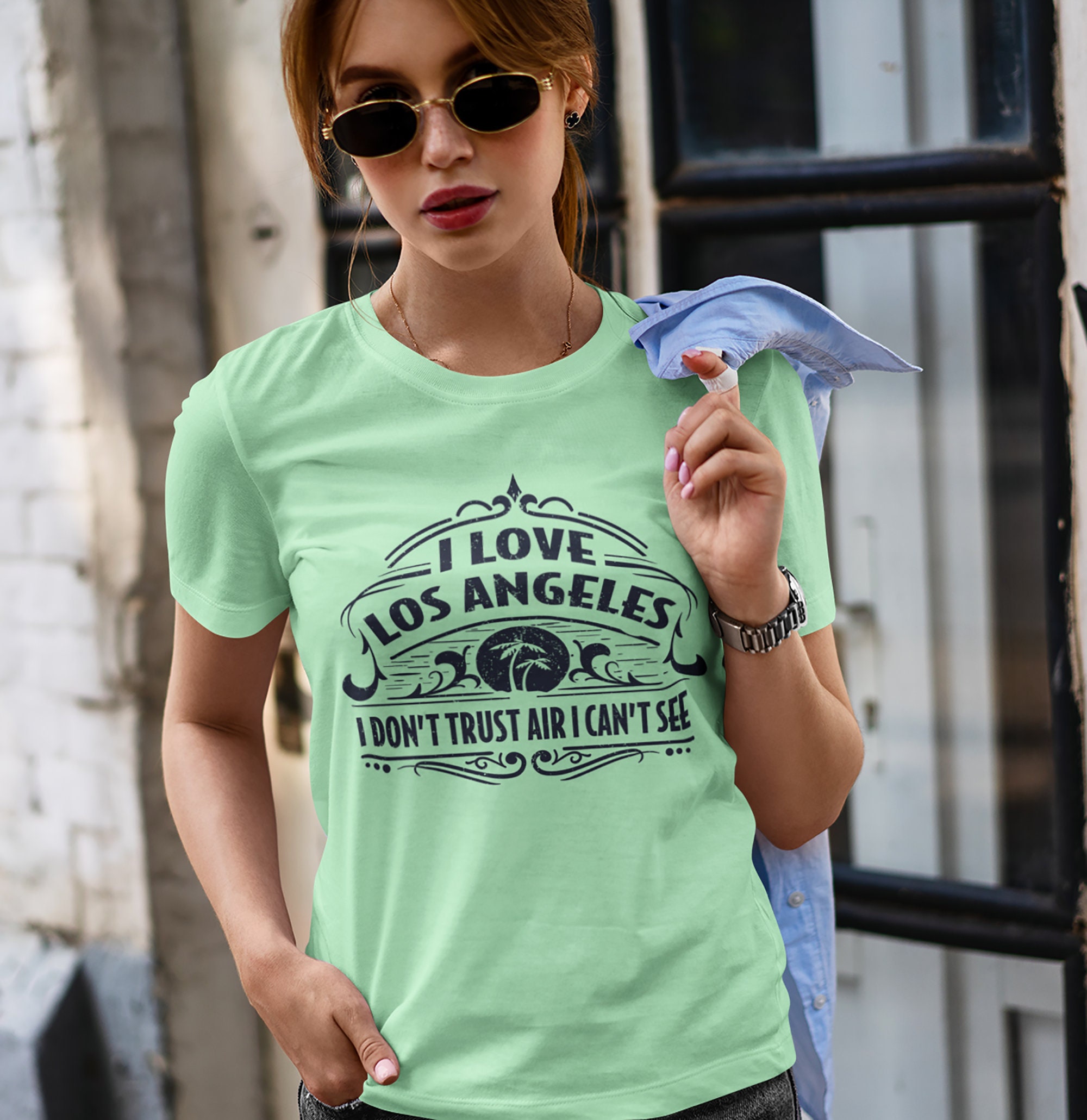 TAKEYAL Los Angeles Tshirts Shirts for Women California Letter Print Short  Sleeve Graphic Tee Tops (Blue, S) at  Women's Clothing store