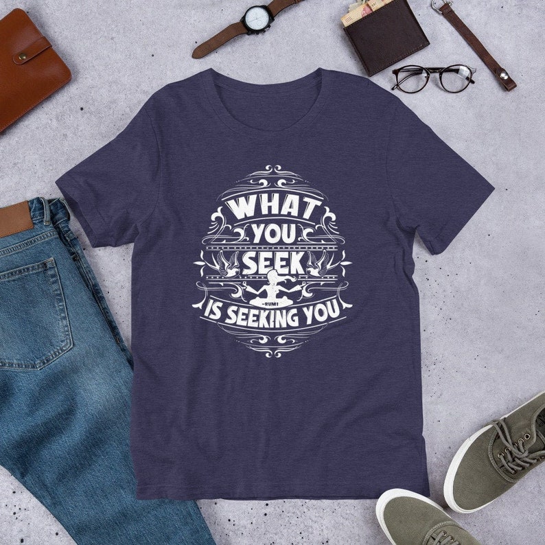 meditation shirt, meditation t shirt, zen shirt, inspirational shirt, rumi shirt, yoga shirt, mindfulness shirt, gift for yoga lover bild 3