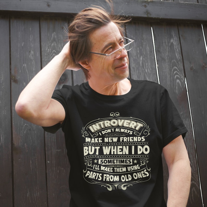 Introvert shirt, funny introvert t shirt, gift for introvert, antisocial shirt, gift for old friend, social anxiety shirt, anxiety shirt bild 1