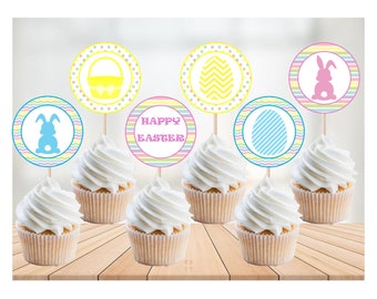Easter Cupcake Toppers Printable