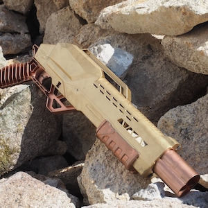 Nerf Rifle pump called &quot;Goldy&quot; Steampunk Sci-Fi