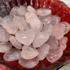 High Grade Rose Quartz | Mini Rose Quartz Heart | Rose Quartz Pocket Stone | Rose Quartz crystal | Heart stone | Ready to Ship