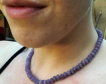 Lepidolite Candy Necklace | Sterling Silver | Hand-knotted beaded necklace | Lepidolite Necklace | Mindfulness gift | Lepidolite | FREE SHIP