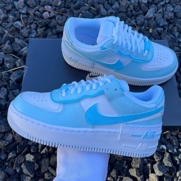 Baby Blue Custom Nike Shadow Air Force 1