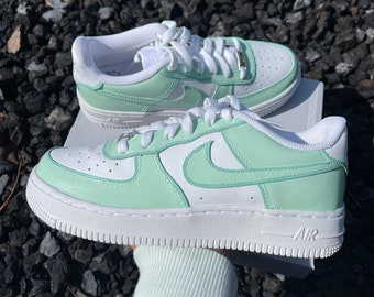 Sage Green Custom Air Force 1 Sneakers Low/mid/high - Etsy
