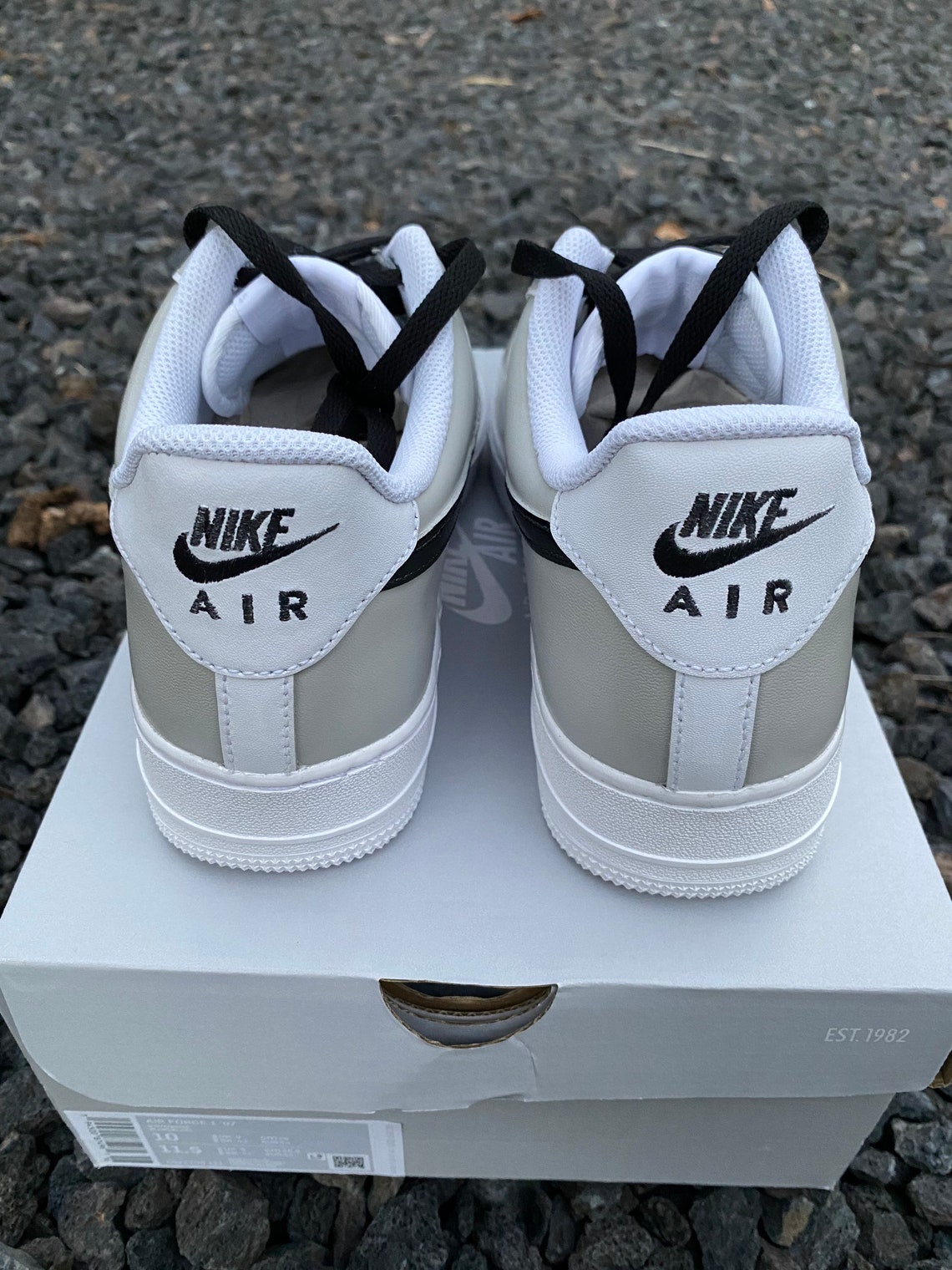 custom air force 1 grey