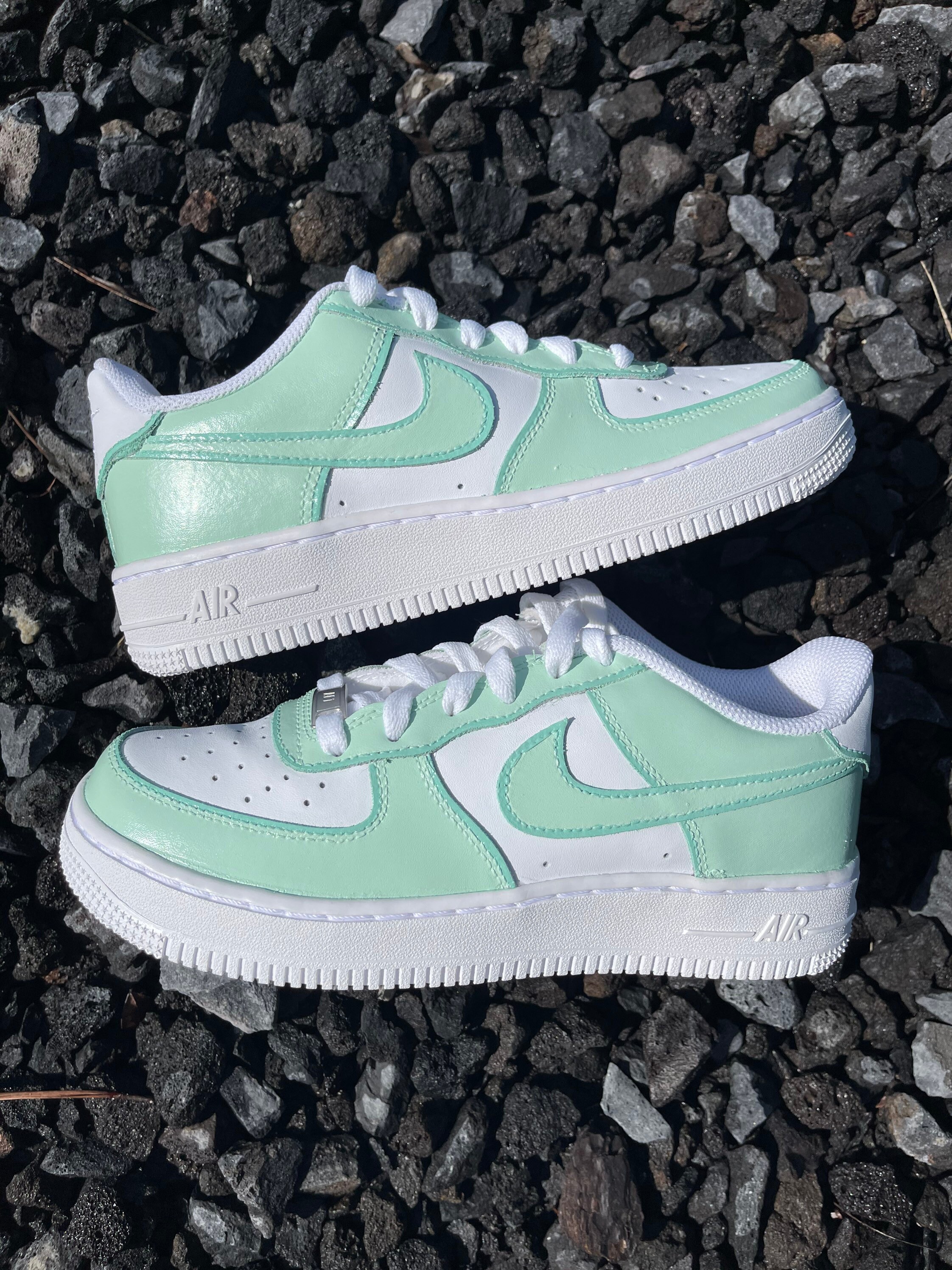 Custom Nike Airforce Mint Green Colourway – DrippyCustoms