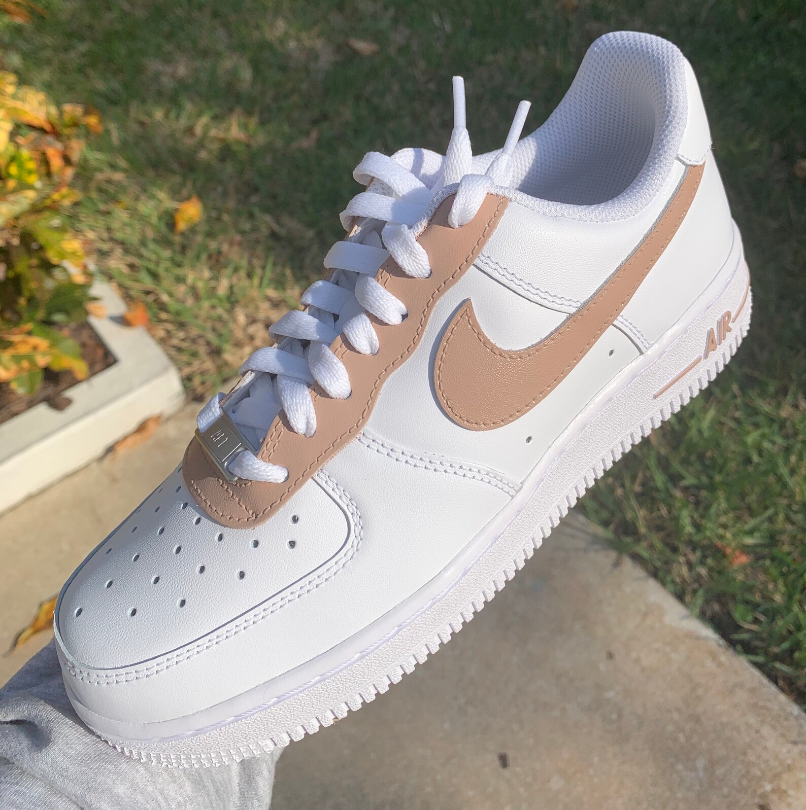 custom air force 1 brown