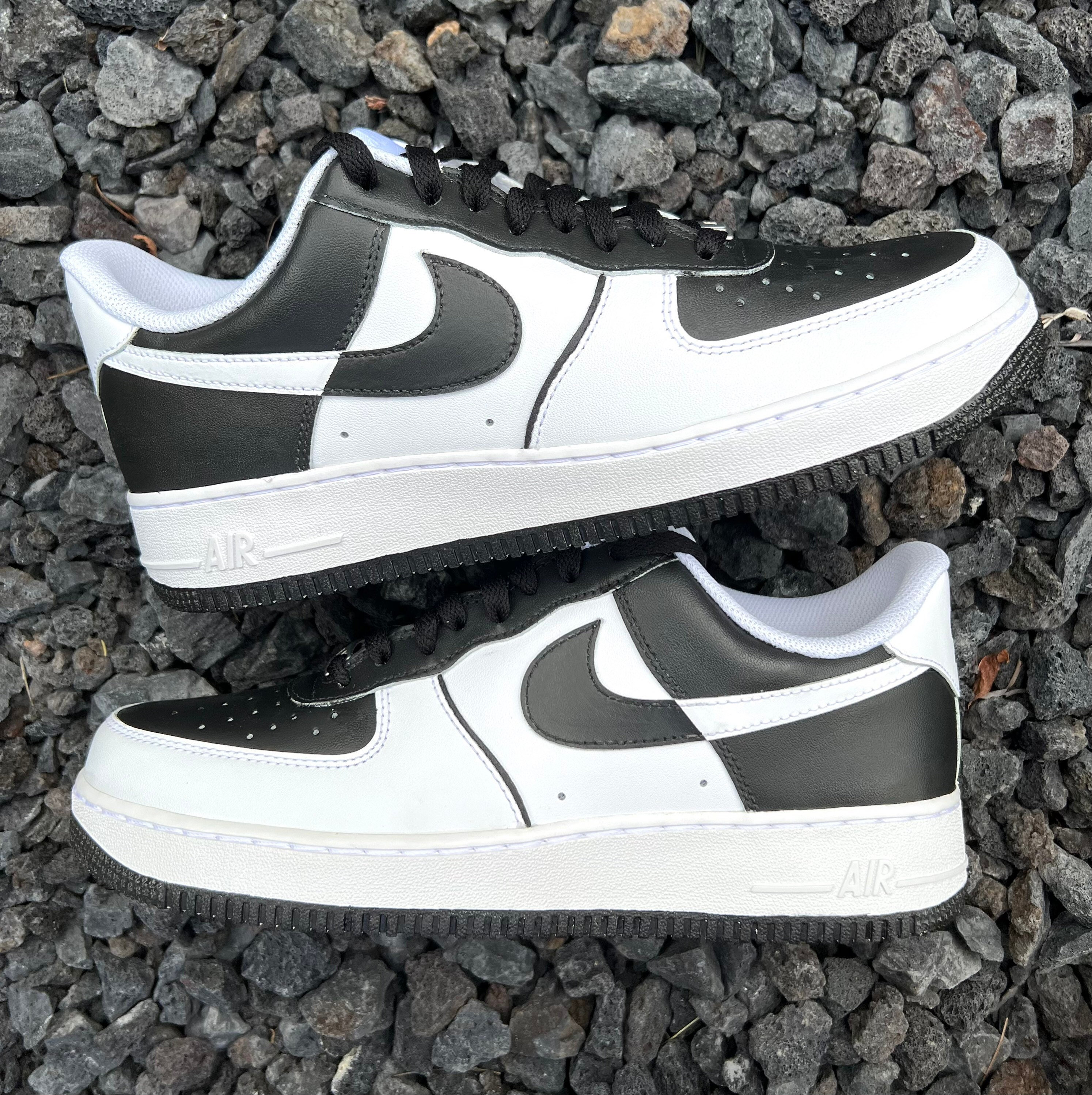 Nike air force hotsell low black white