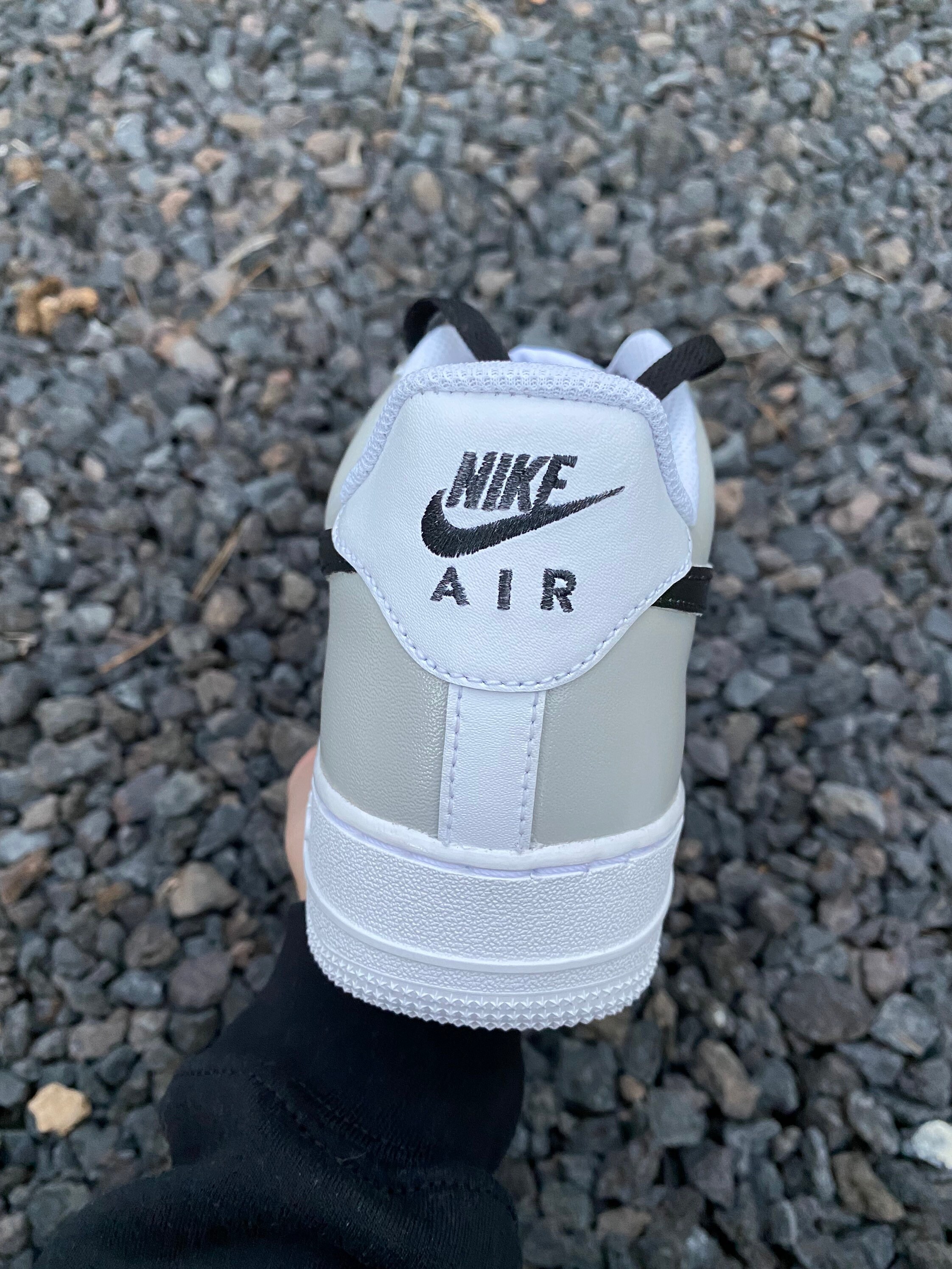 mens black and grey air force 1