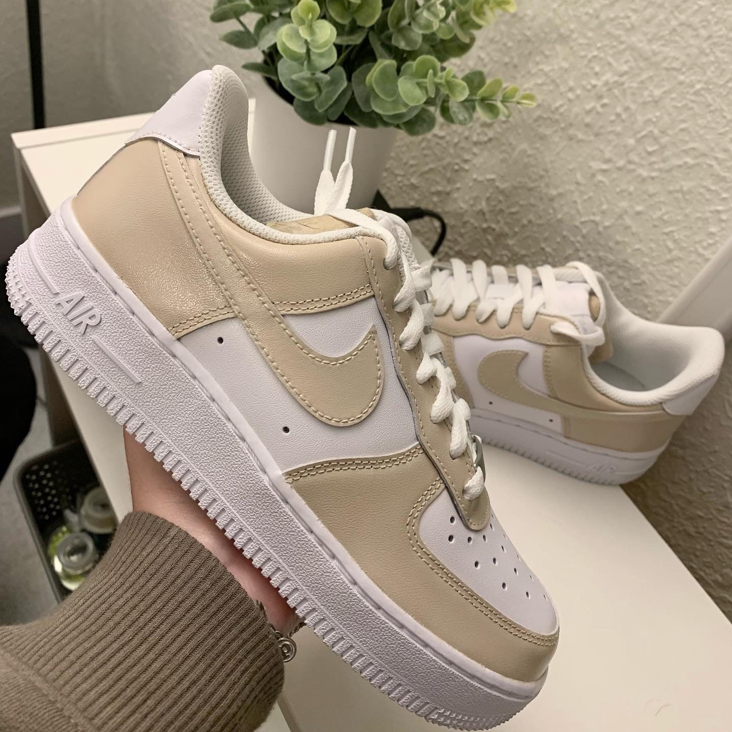 Custom Brown Tan Lv Airforce 1  Shop Custom Airforce 1's – Mrskicks