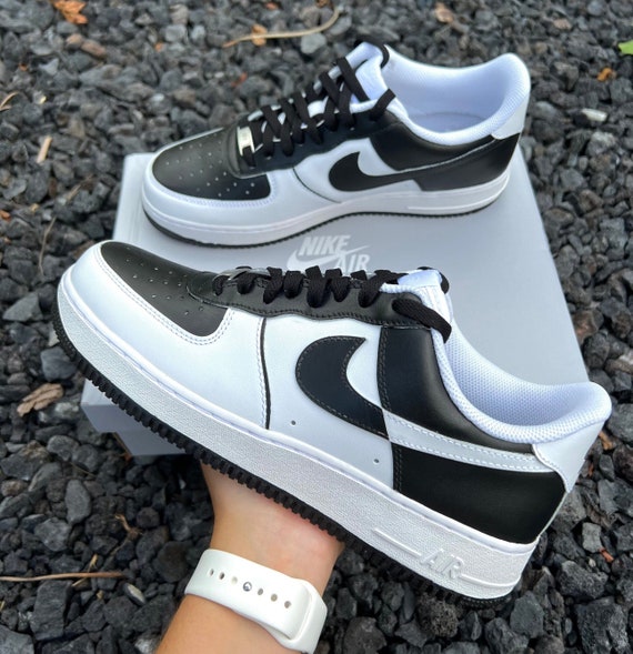 black and white air force 1