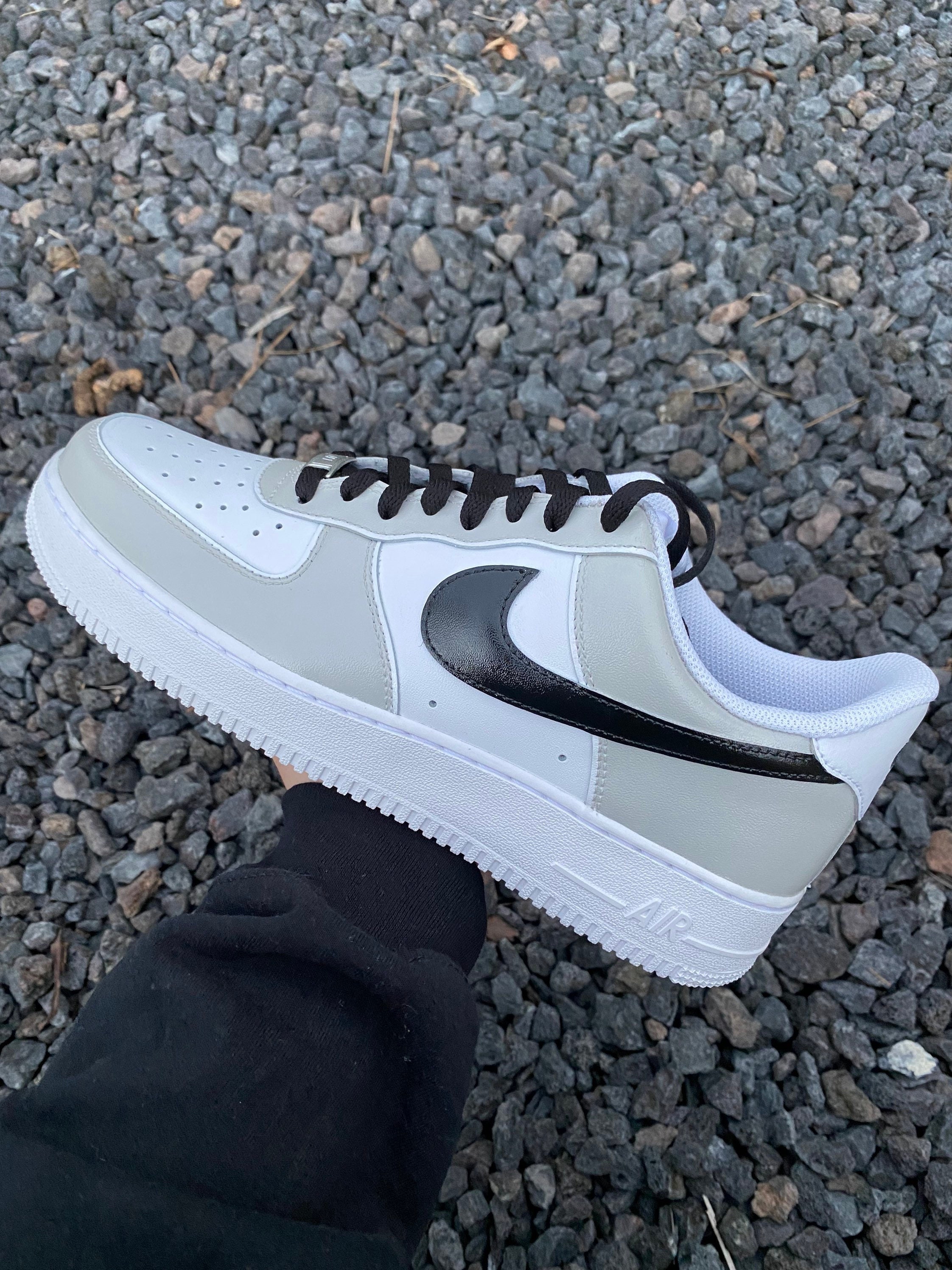 custom grey air force 1