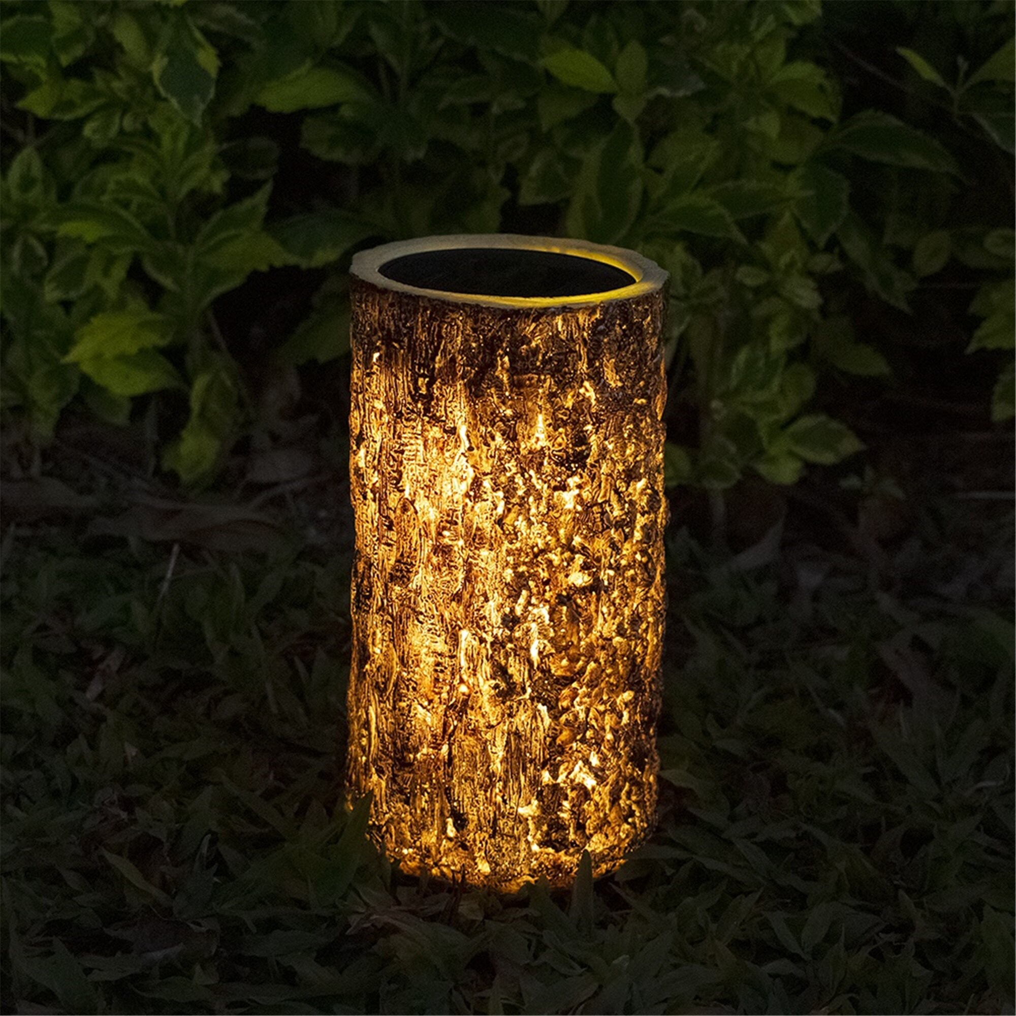Solar Baumstumpf Landschaftslampe LED Garten Garten Deko Etsy