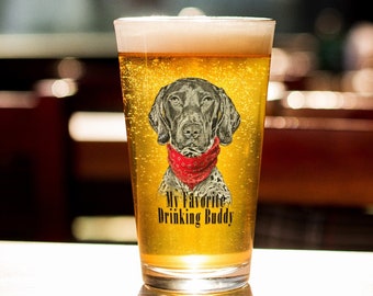 Fun German Shorthaired Pint Glass, Shorthaired Pointer Lover Gift, German Shorthaired Mom Gift Pointer Gifts, German Shorthaired Pointer Mom