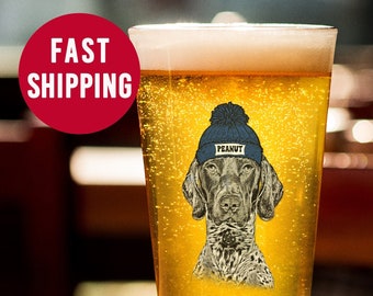 Fun German Shorthaired Pint Glass, Shorthaired Pointer Lover Gift, German Shorthaired Mom Gift Pointer Gifts, German Shorthaired Pointer Mom