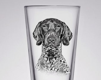 Fun German Shorthaired Pint Glass, Shorthaired Pointer Lover Gift, German Shorthaired Mom Gift Pointer Gifts, German Shorthaired Pointer Mom
